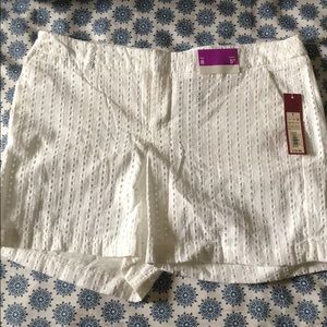 Brand New White Eyelet Chino Shorts